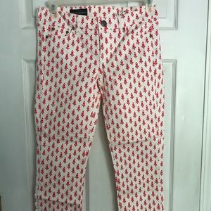 J crew print ripped pants